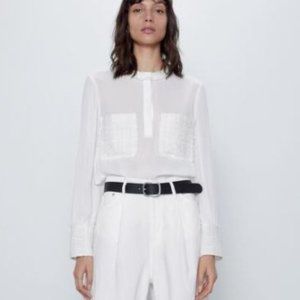 Zara Womens Tweed Blouse Size XXL